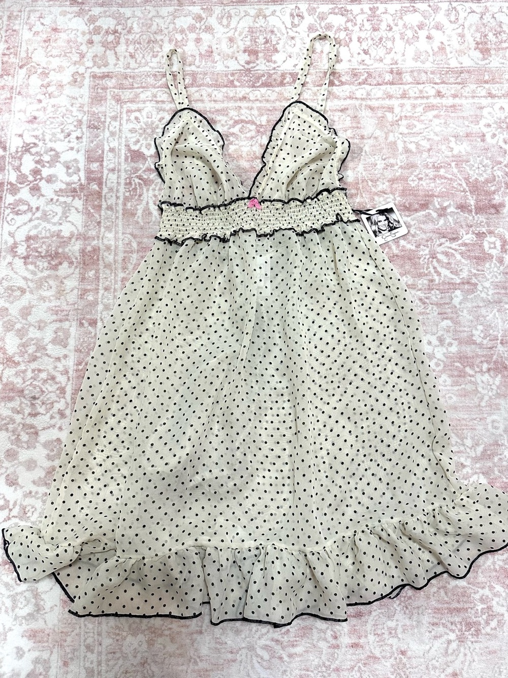 NWT 🖤 Set Polka Dot Nighty By Jessica Simpson - Picture 3 of 10